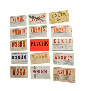 Lot of 15 Vintage 1950s Ham Amateur‎ Radio QSL Cards New York, New Jersey, Ohio